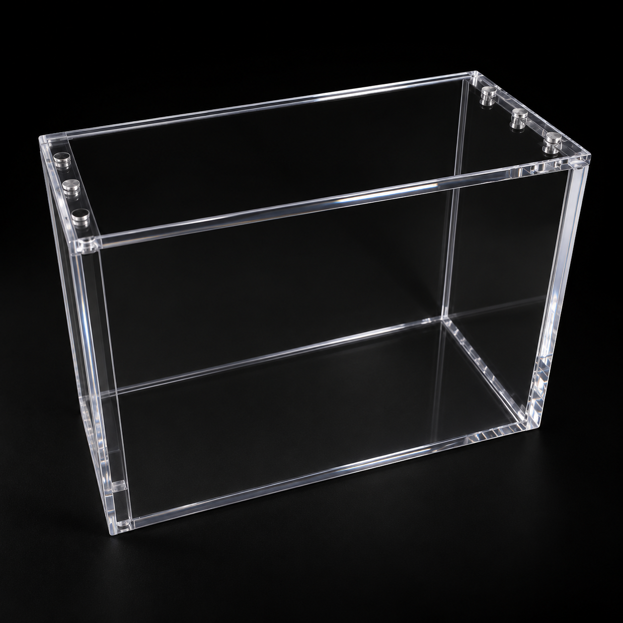 One Piece OP03+ Booster Box acrylic display case, crystal clear, magnetic lid