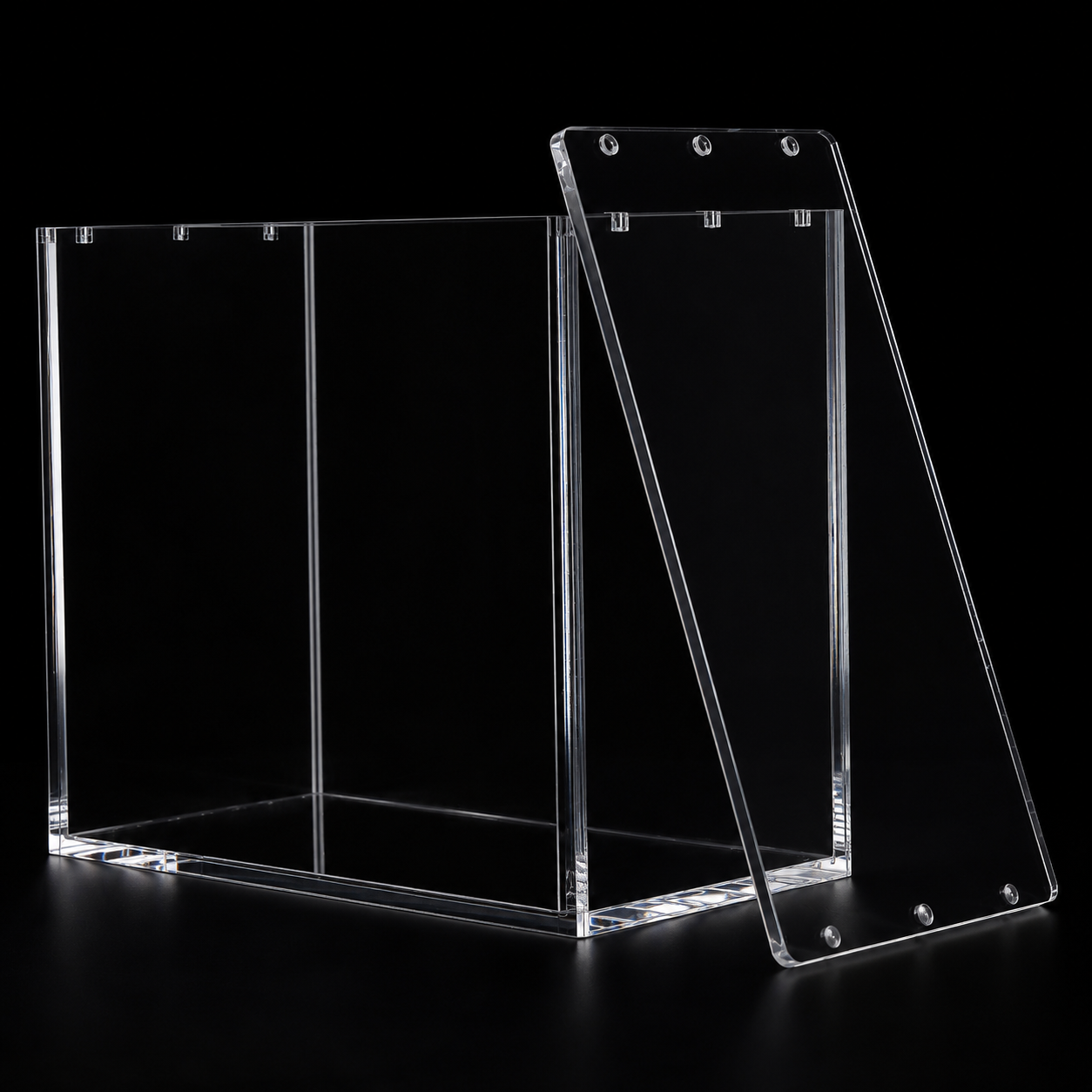 Clear acrylic display case for Pokemon Booster Box with magnetic lid - Acrylior Greece
