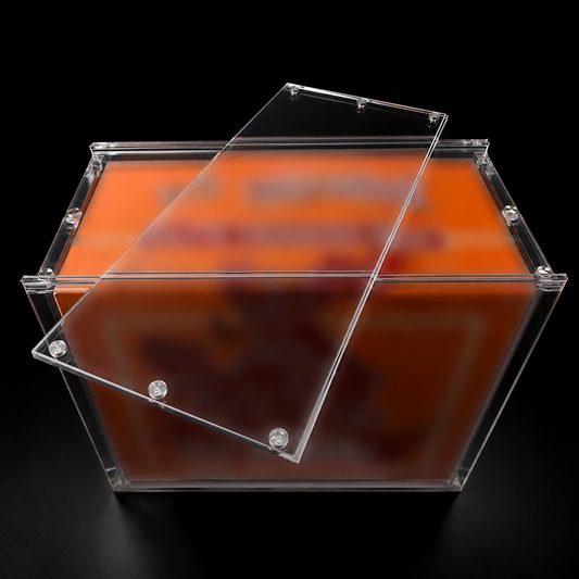 Premium acrylic display case for Pokemon Elite Trainer Box with magnetic lid - Acrylior Greece
