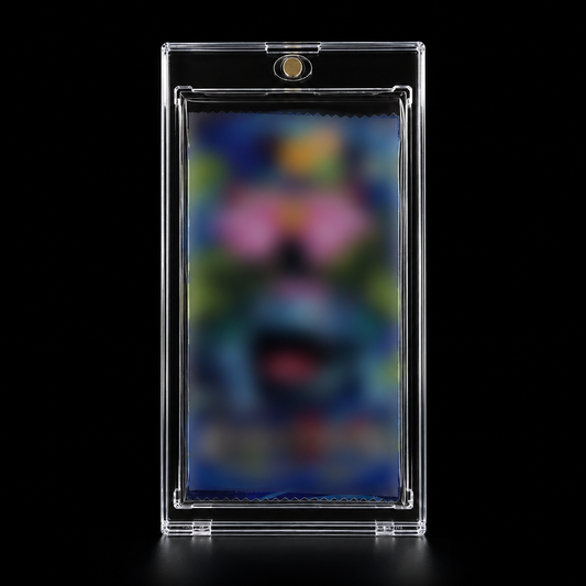 Clear plastic display case for Pokemon Booster Pack clip closure - Acrylior Greece
