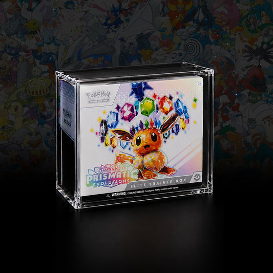 Premium acrylic display case for Pokemon Elite Trainer Box with magnetic lid - Acrylior Greece

