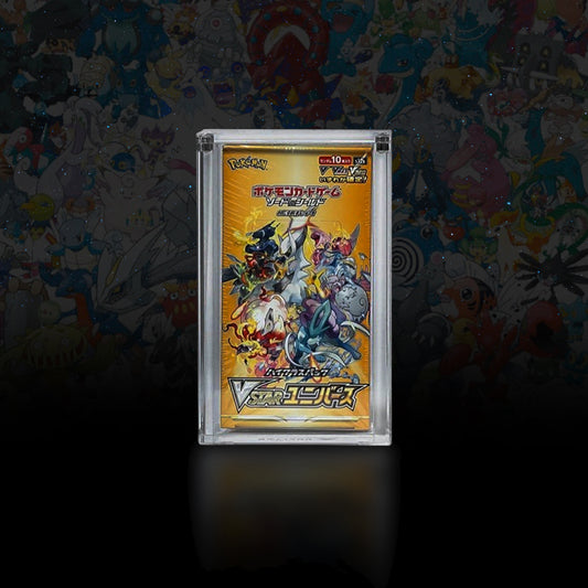 Japanese Pokemon Half Booster Box acrylic display case, crystal clear, magnetic lid